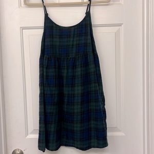 Wild Fable, green and blue, plaid cotton dress